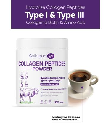 Collagen Life 0 Hydrolyzed Collagen Peptides Biotin and 15 Amino Acid Food Supplement 50 Days - Buy Online on GoSupps.com