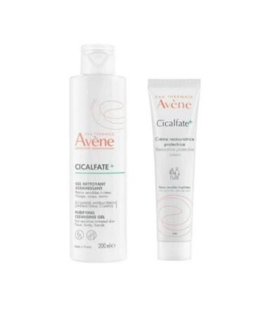 Avene Cicalfate+ Repairing Care Cream 40 ml + Cicalfate Purifying Cleansing Gel 200 ml