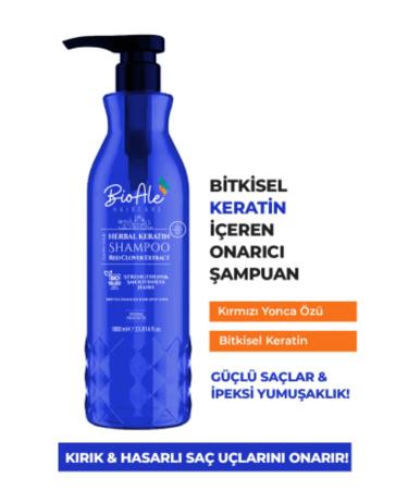BioAle Haircare Strengthening and Anti-Friction Shampoo Herbal Keratin Red Clover Extract 1000 ml - Buy Online on GoSupps.com