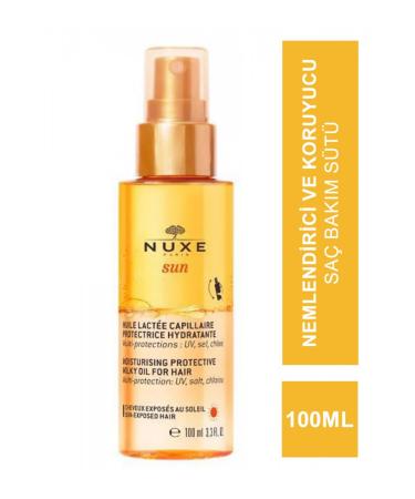 Nuxe Sun Moisturizing Protective Milky Oil For Hair - Hair Color Protecting Moisturizing Care Oil 100ml
