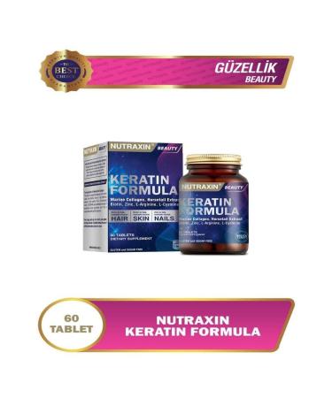 Nutraxin Keratin Formula 60 Tablets Containing Zinc and B Vitamins