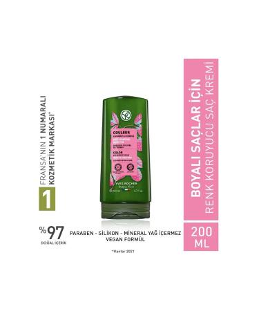 Yves Rocher Color Protecting Conditioner - Dyed Hair / Couleur Raspberry Vinegar & Calendula 200 ml
