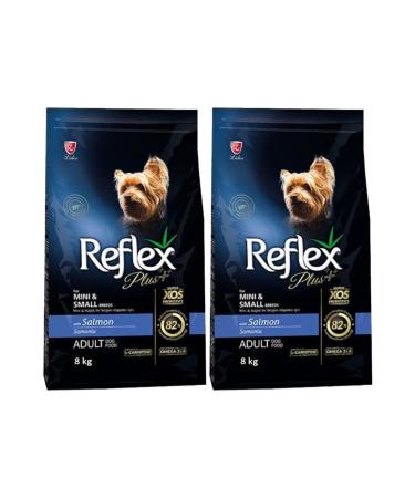 Reflex Plus Mini and Small Breed Adult Dog Food with Salmon 8 kg - 2 Pieces
