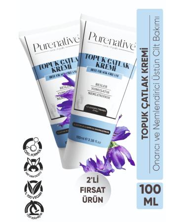 PURENATIVE Dual Moisturizing and Crack Preventing Repair Heel Care Cream
