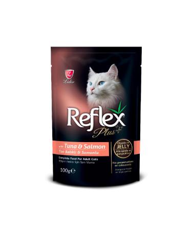 Reflex Plus Pouch Cat Canned Food with Piece Meat Tuna and Salmon 100 Gr