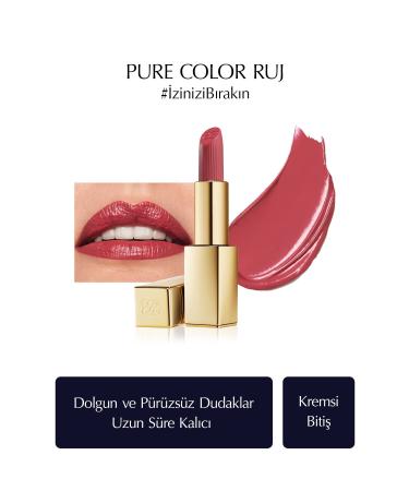 Estee Lauder Creamy Lipstick - Pure Color Creme Lipstick Creamy Satin Finish - 3.5gr - Color: 420 Rebellious Rose