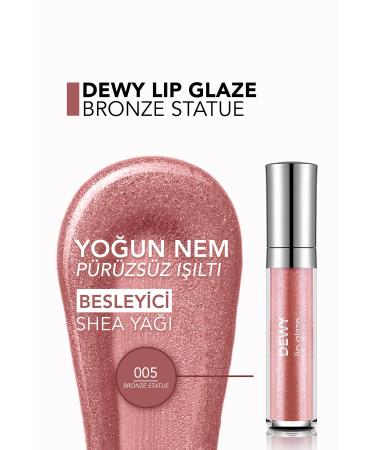 Flormar Lip Gloss Dewy Lip Glaze Bronze Statue 005