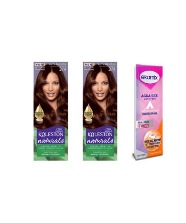 Wella Naturals Hair Dye 3-4 Dark Chestnut 2 Pieces