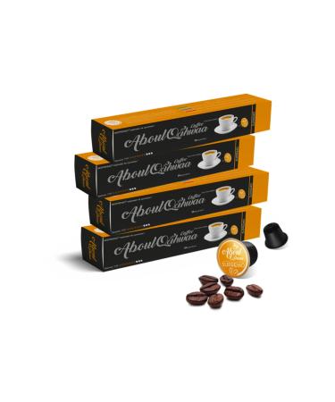 Aboul Qahwaa Nespresso Compatible Capsule Coffee Supremo 40 Pieces 4 Pieces