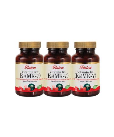 Balen Vitamin K2- Softgels Containing K2 Mk-7 and Vitamin D X 3 Pieces