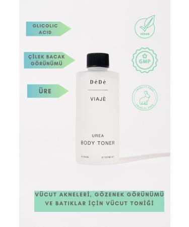 DeDe Candle & Wellness Studio Urea and Glycolic Acid Body Toner | Body toner against pore and skin problems 200 ml