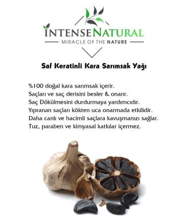 Intense Natural Black Garlic Oil With Pure Keratin 50 ml - Buy Online on GoSupps.com
