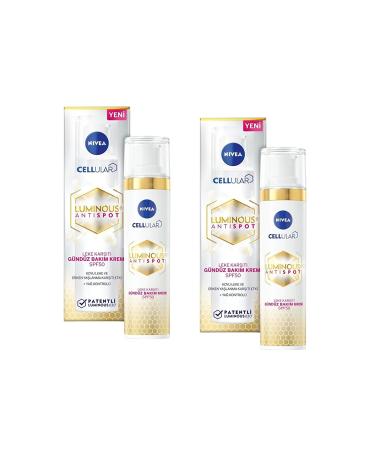 NIVEA Luminous630 Anti-Spot Day Face Cream 40 Ml SPF50 High Sun Protection Vitamin E 2 Pack