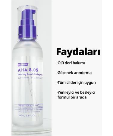FRANKLY Pore Tightening and Brightening AHA Toner with Glycolic Acid 100ml - Buy Online on GoSupps.com