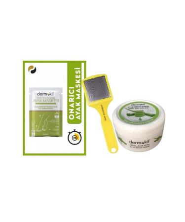 Dermokil Clay & Hemp Oil Foot Mask 35 ML + Aloe Vera Extract Moisturizing Cream 220 ML + Plastic - Buy Online on GoSupps.com