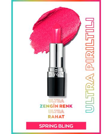 Avon Ultra Shimmer Glitter Lipstick Spring Bling 2 Pack + Lovider Pocket Mirror Gift - Buy Online on GoSupps.com