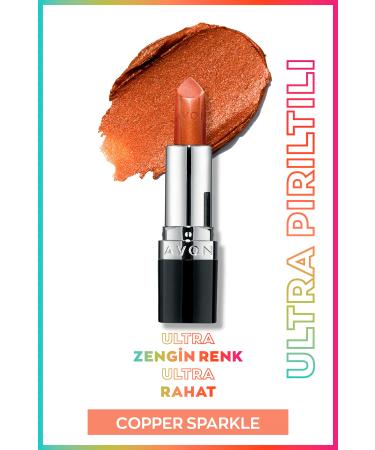 Avon Ultra Shimmer Shimmer Lipstick Copper Sparkle 2 Pack + Lovider Pocket Mirror - Buy Online on GoSupps.com