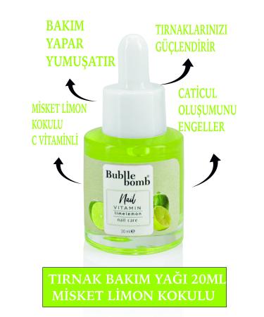 BUBBLEBOMB Nail Care Oil 20ml Limelemon Lime Scented