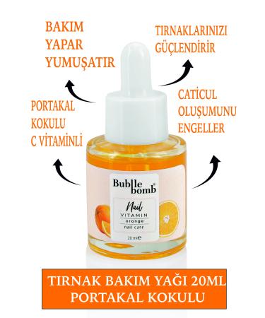 BUBBLEBOMB Nail Care Oil 20ml Orange Scented