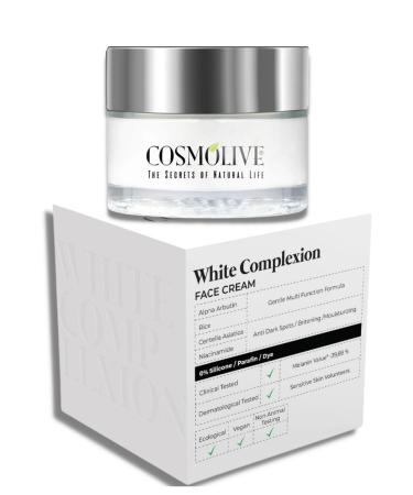 Cosmolive Skin Whitening Anti-Stain Moisturizing Face and Body Cream Glass Jar Premium Natural Design