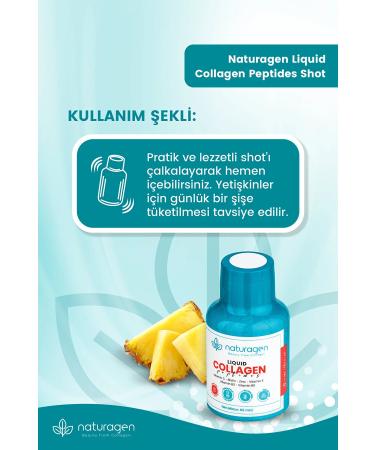 Naturagen Collagen Pineapple Flavored Liquid Collagen Shot 60 ml - 24 Bottles - Buy Online on GoSupps.com