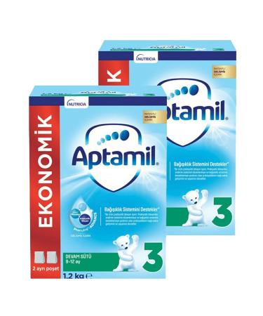 Aptamil 3 Follow-On Milk New Formula 1200 gr X 2 Pieces