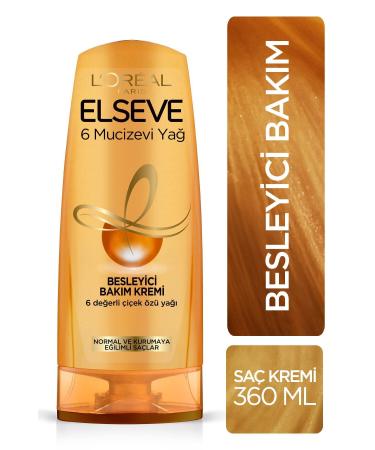 Elseve Hair Conditioner L'or al Paris Miraculous Oil Nourishing Care Cream 360 ml 0561 series - Buy Online on GoSupps.com