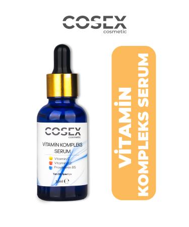 COSEX Vitamin C Brightening and Smooth Skin Care Serum 30 ml (Vitamin K2 - Provitamin B5)