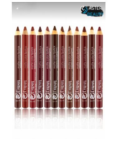 ASTER BEAUTY Matte Color Lip Stick & 12 Thick Lip Pencil Without Sharpener - Buy Online on GoSupps.com
