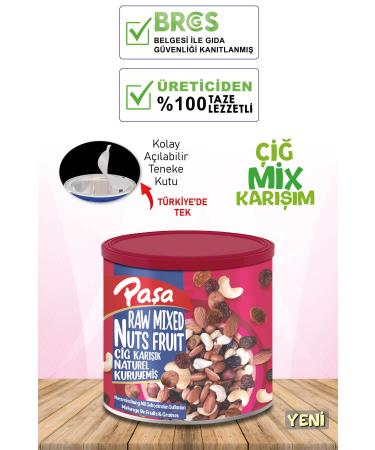 Pasha Nuts Raw Mixed Natural Nuts Tin Box 150 gr
