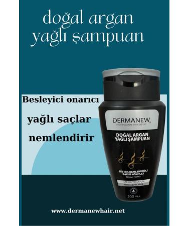 dermanew hair Argan Oil Shampoo - For Treated Falling and Weak Hair - Repairing and Strengthening Shampoo - Buy Online on GoSupps.com