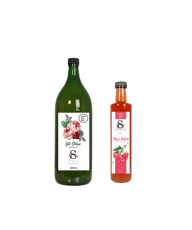 Suheylaana Natural Rose Vinegar 2000 Ml - Natural Cherry Vinegar 500 Ml