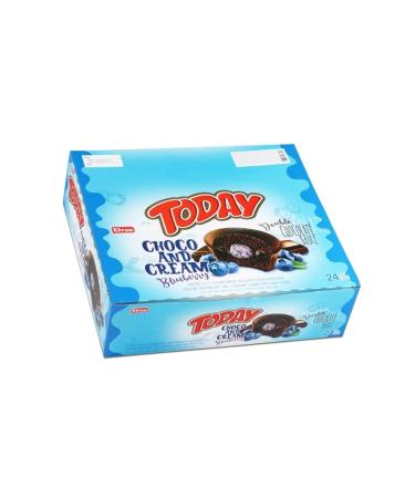 Elvan Today Double Choco And Cream Blueberry 50 Gr. 24 Pieces (1 Box) - Buy Online on GoSupps.com
