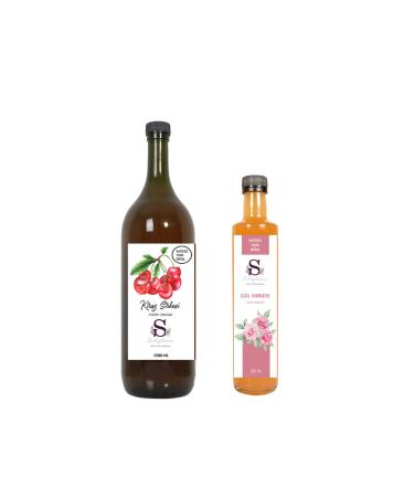 Suheylaana Natural Cherry Vinegar 1500 Ml - Natural Rose Vinegar 500 Ml
