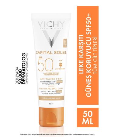 Vichy Very High Protection Anti-Blemish Tinted Sunscreen Face Cream 50ml Shiine205