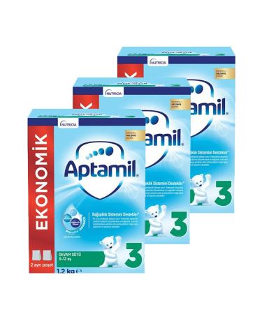 Aptamil 3 Follow-On Milk New Formula 1200 Gr X 3 Pieces