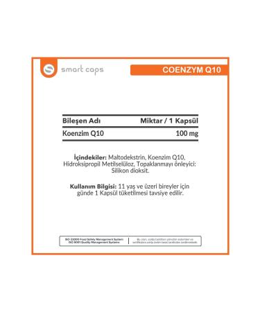 Smartcaps Coenzyme Q10 100 Mg 30 Capsules - Buy Online on GoSupps.com