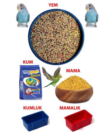 PAMEPAW Budgie Food and Needs Set