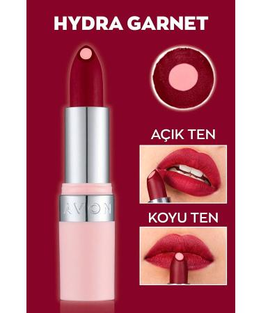 Avon Hydramatic Matte Lipstick Garnet 2 Pack + Lovider Pocket Mirror Gift - Buy Online on GoSupps.com