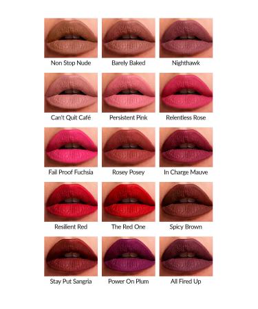 Avon Power Stay Liquid Matte Lipstick - Stay Put Sangria 2 Pack + Lovider Pocket Mirror Gift - Buy Online on GoSupps.com