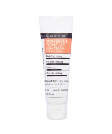 DERMA FACTORY Peach Tone Even-Tone Waterproof Vegan Sun Cream Derma Factory Waterful Sun Cream 50GR