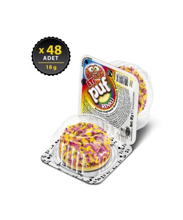 Eti Puf Colorful Biscuits 18 g x 48 Pieces