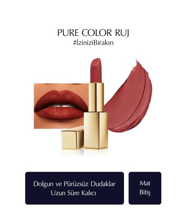 Estee Lauder Pure Color Matte Lipstick 557 Fragile Ego Matte Finish Lipstick 3.5 gr 608