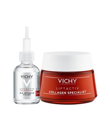 Vichy Liftactiv Anti-Wrinkle Plumping Serum 30 ml Collagen Specialist Cream 50 ml - Buy Online on GoSupps.com