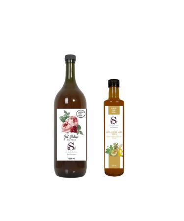 S heylaana Natural Rose Vinegar 1500 Ml - Natural Banana & Pineapple & Melon Vinegar 500 Ml