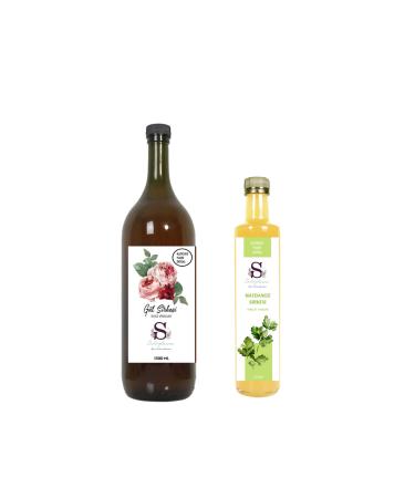 Suheylaana Natural Rose Vinegar 1500 Ml - Natural Parsley Vinegar 500 Ml