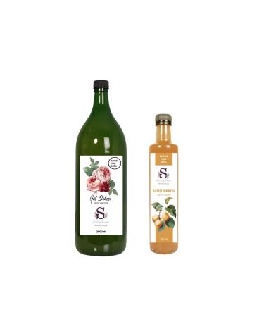 S heylaana Natural Rose Vinegar 2000 ml - Natural Apricot Vinegar 500 ml