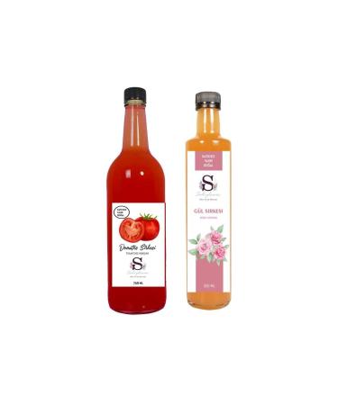 Suheylaana Natural Tomato Vinegar 750 Ml And Natural Rose Vinegar 500 Ml