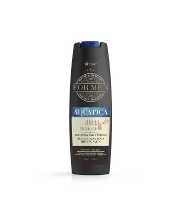 Vitex Cosmetics Vitex For Men Aquatica 3in1 Hair Beard and Body Shampoo (400 ML)