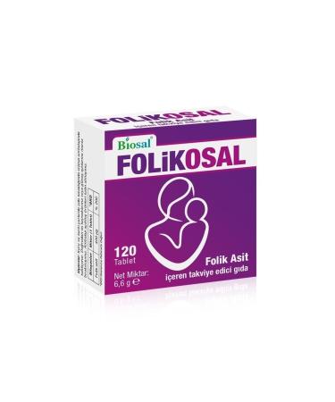 Folikosal Folic Acid 400 Mcg 120 Tablets Vitamin B9 Folic Acid Containing Dietary Supplement